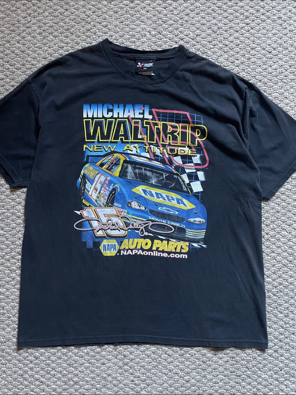 Vintage Y2K nascar race double sided t shirt